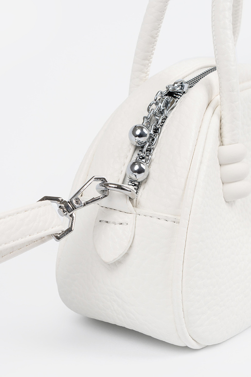 Monedero blanco con correas