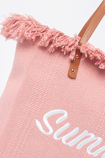 Bolso de playa color rosa 2