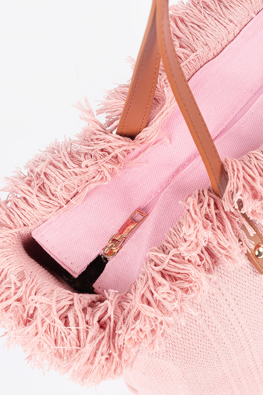 Bolso de playa color rosa