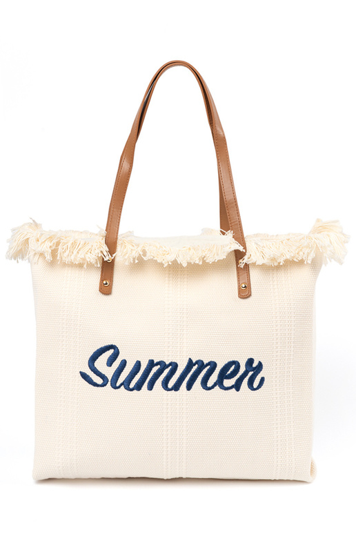Bolso de playa con el texto "Verano"