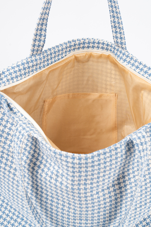 Bolso de playa con patrón a cuadros...
