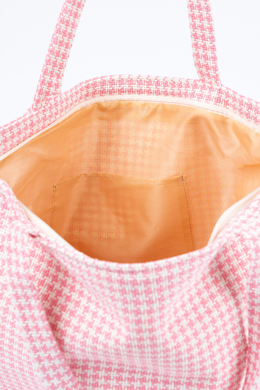 Bolso de playa con patrón a cuadros...