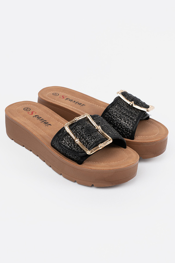 Chanclas color negro con... 2