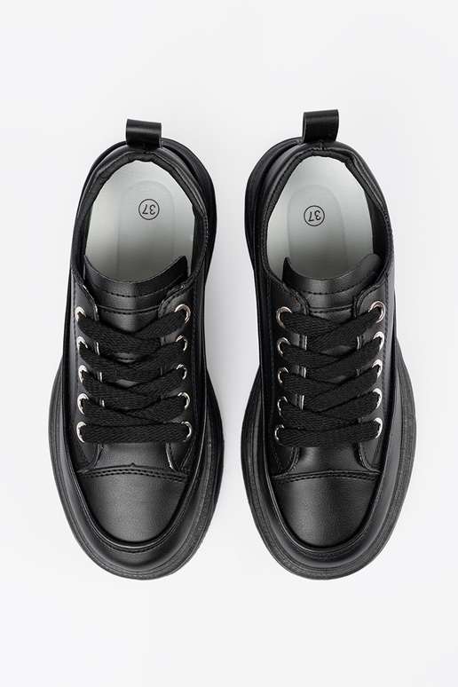 Zapatos de ocio negros con plataforma Zapatos de ocio negros con plataforma