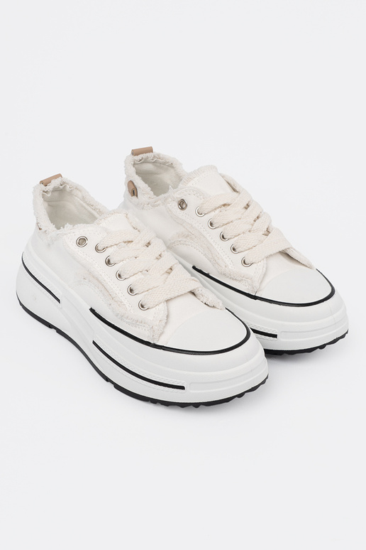 Zapatos de mujer color blanco con... Zapatos de mujer color blanco con...