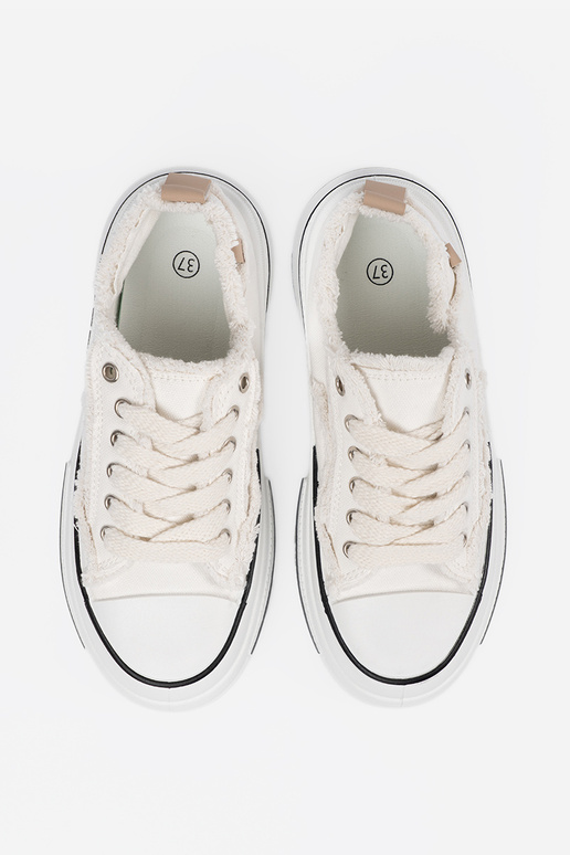 Zapatos de mujer color blanco con... Zapatos de mujer color blanco con...