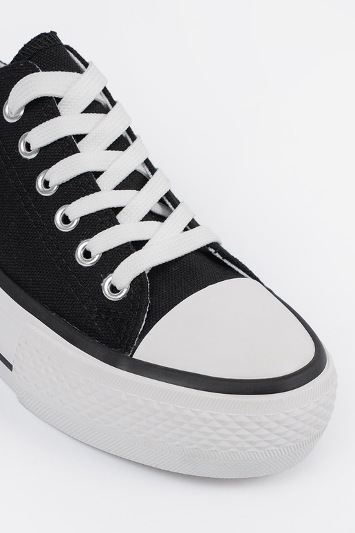 Zapatillas de mujer color negro con... Zapatillas de mujer color negro con...