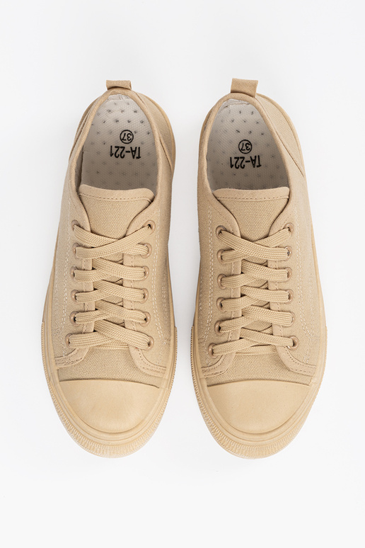 Botines bajos de mujer color arena