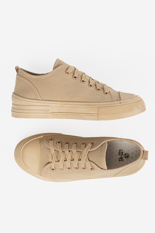 Botines bajos de mujer color arena