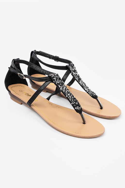 Sandalias negras de estilo japonés
