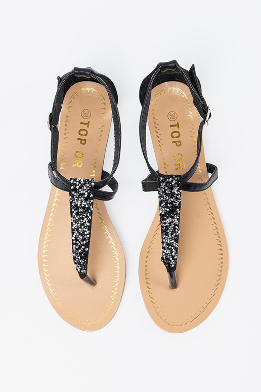 Sandalias negras de estilo japonés