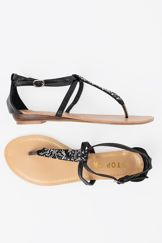 Sandalias negras de estilo japonés