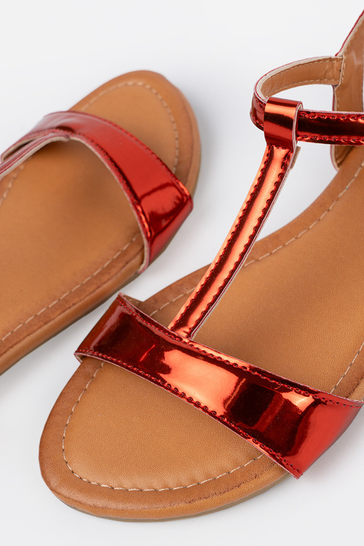 Sandalias rojas para mujer con suela...