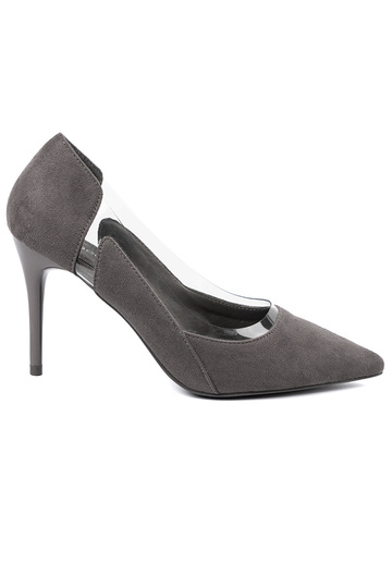 Zapatos de tacón grises de...