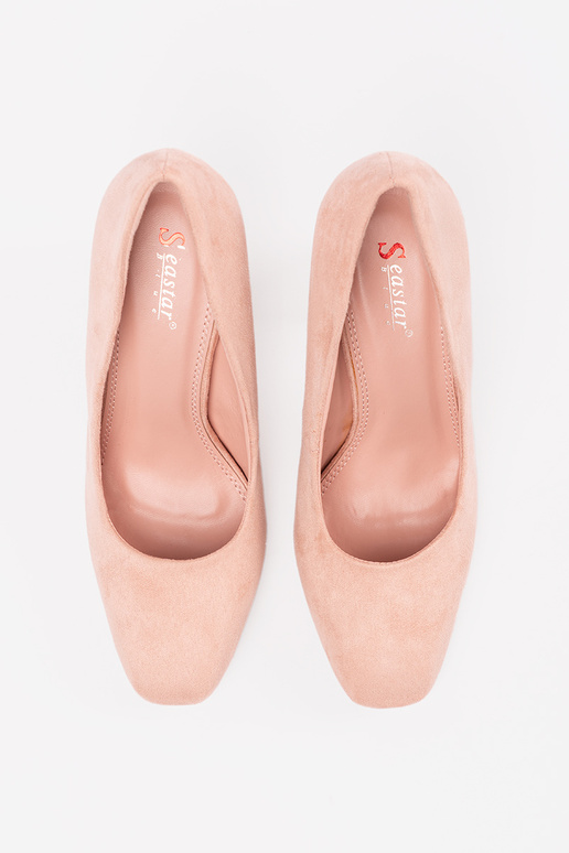 Zapatos de tacón alto rosa brillante