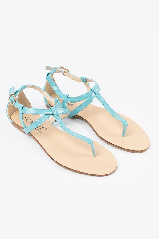 Sandalias japonesas para mujer en azul