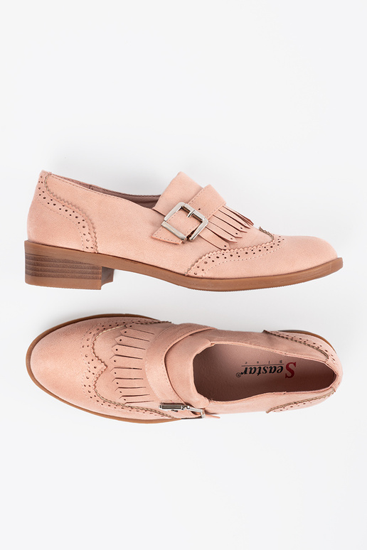 Mocasines planos rosas de gamuza Mocasines planos rosas de gamuza