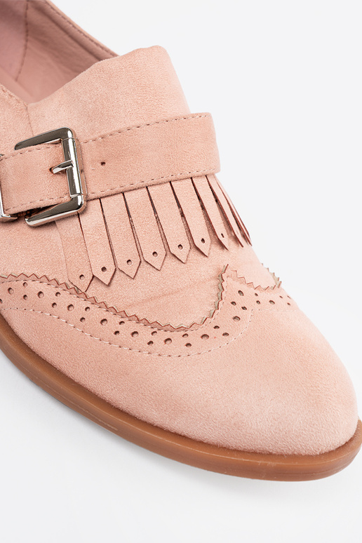 Mocasines planos rosas de gamuza Mocasines planos rosas de gamuza