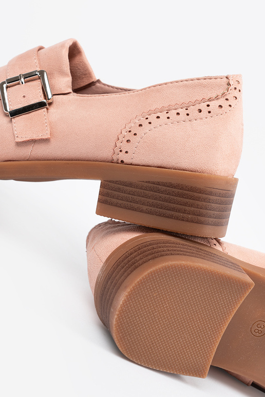 Mocasines planos rosas de gamuza Mocasines planos rosas de gamuza
