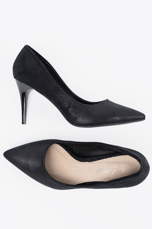 Tacones de ante negros