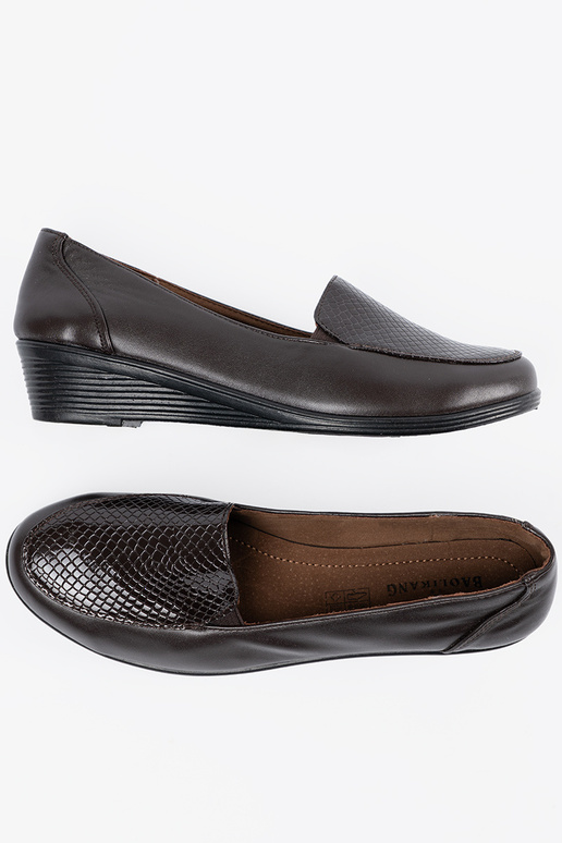 Mocasines marrones con plataforma