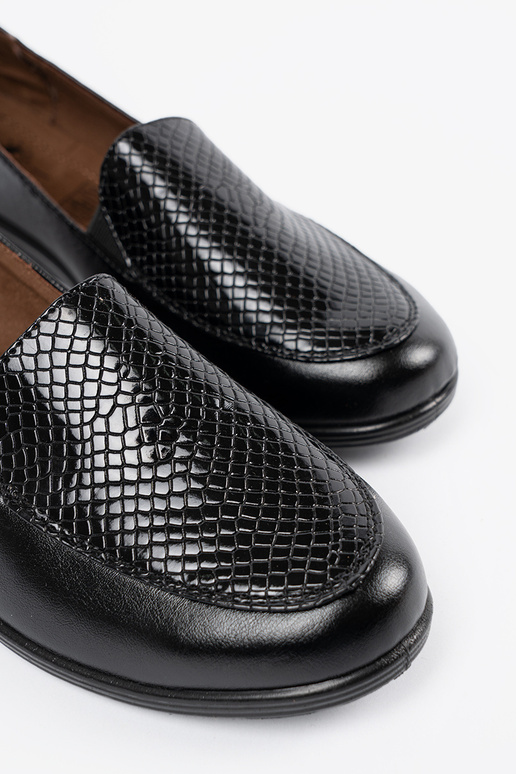 Botines de mujer con textura de cuero