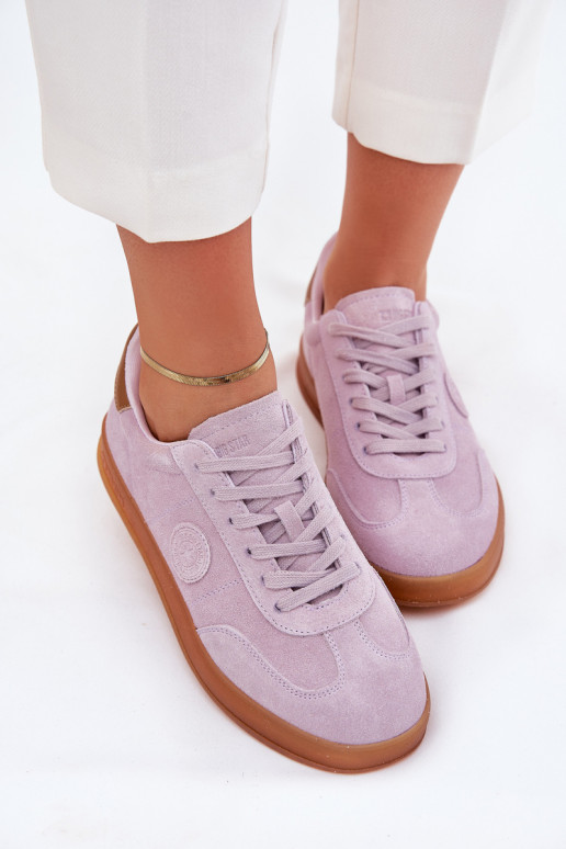 de gamuza Zapatillas modelo zapatos. Femenino Big Star RR274850 HI-POLY SYSTEM color violeta
