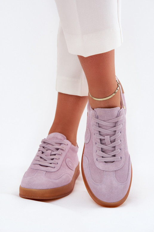 de gamuza Zapatillas modelo zapatos. Femenino Big Star RR274850 HI-POLY SYSTEM color violeta