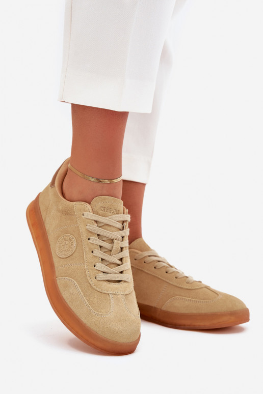 de gamuza Zapatillas modelo zapatos. Femenino Big Star RR274849 HI-POLY SYSTEM beige