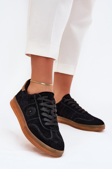 de gamuza Zapatillas modelo zapatos. Femenino Big Star RR274851 HI-POLY SYSTEM de color negro