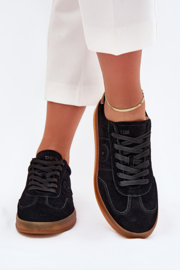 de gamuza Zapatillas modelo zapatos. Femenino Big Star RR274851 HI-POLY SYSTEM de color negro 2