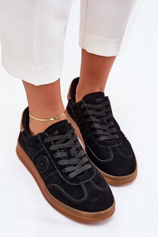 de gamuza Zapatillas modelo zapatos. Femenino Big Star RR274851 HI-POLY SYSTEM de color negro