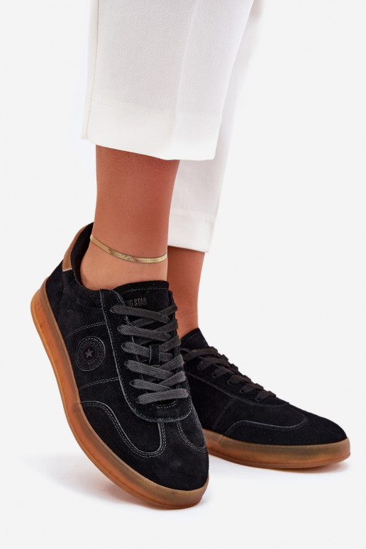 de gamuza Zapatillas modelo zapatos. Femenino Big Star RR274851 HI-POLY SYSTEM de color negro