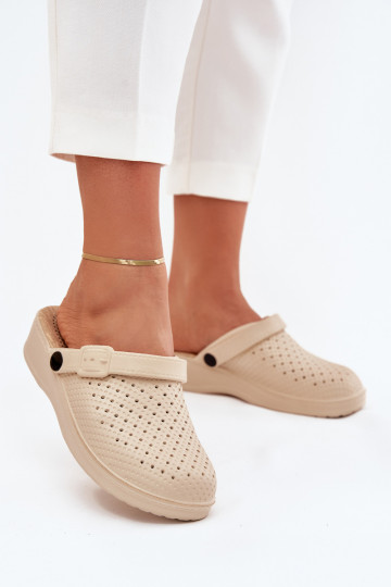 Zapatillas de casa ligeras tipo zueco Faylina color blanco