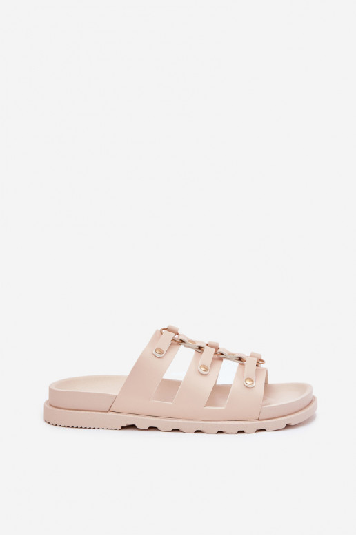 zapatillas de mujer con rayas color marfil Pasiriela