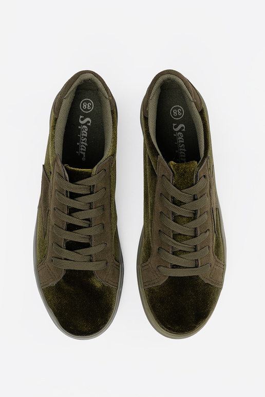 de color caqui Zapatos de mujer con un asterisco de color caqui Zapatos de mujer con un asterisco