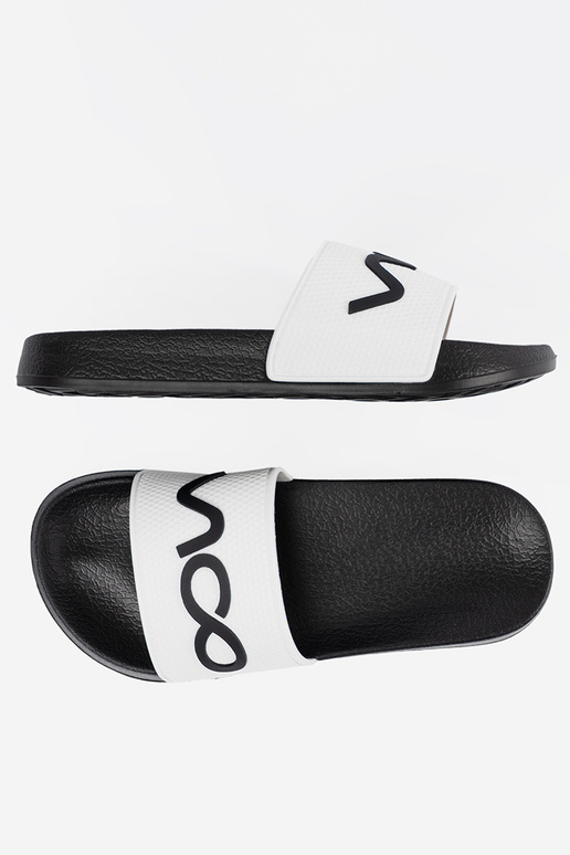 Blanco-de color negro Zapatillas con una nota