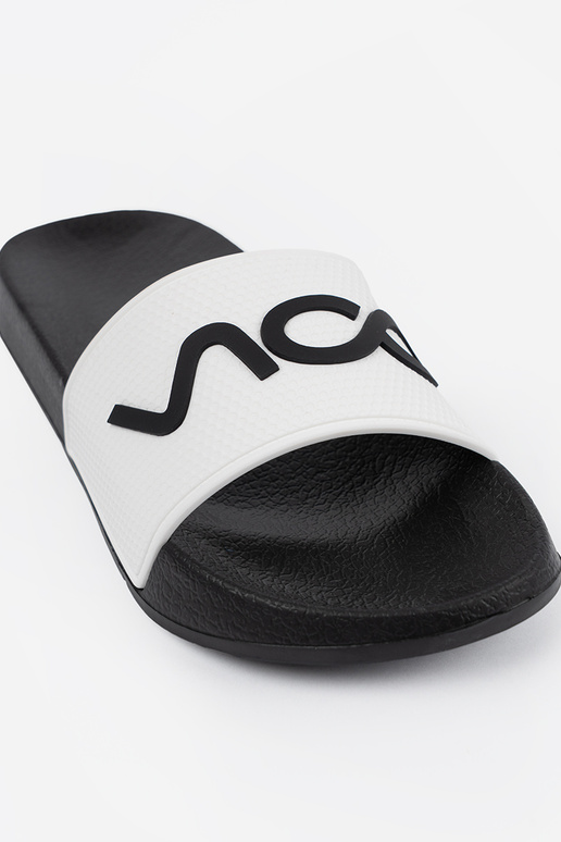 Blanco-de color negro Zapatillas con una nota