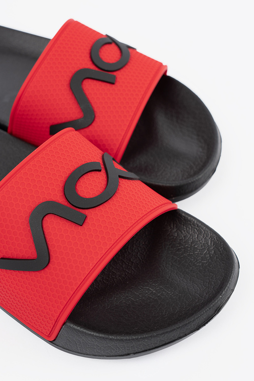 Negro y-Rojo Zapatillas con una nota