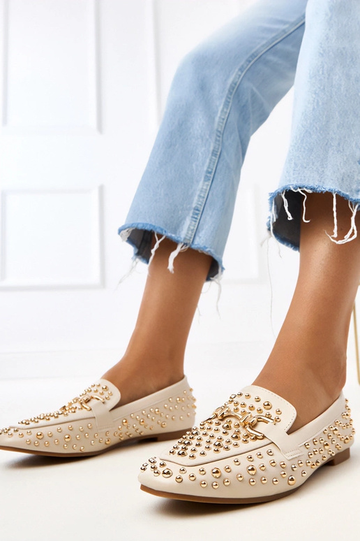 Mocasines color arena decorados con...