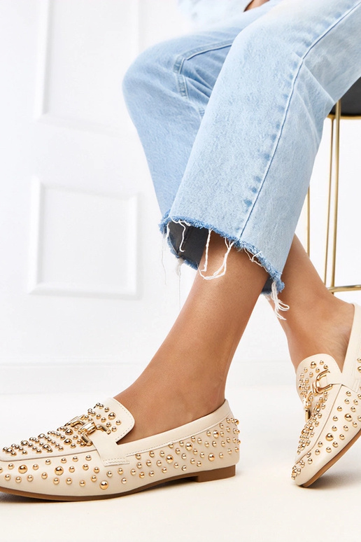 Mocasines color arena decorados con...