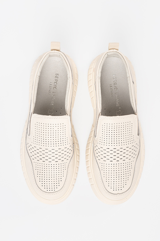 zapatos Piel con una plataforma beż zapatos Piel con una plataforma beż