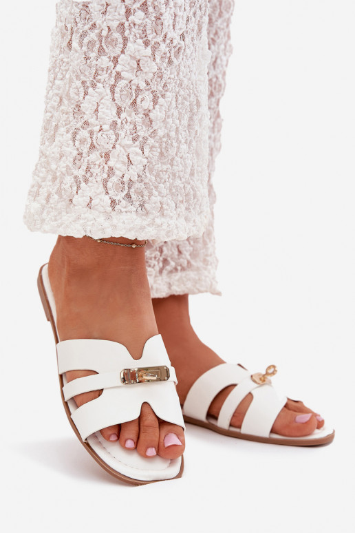 isósceles zapatillas de mujer Z con rayasem I color doradom Detalem el color blanco Kerenza