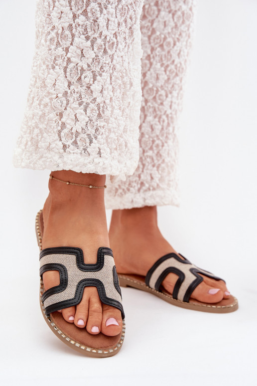 zapatillas de mujer con tacones anchos de color negro Vereya