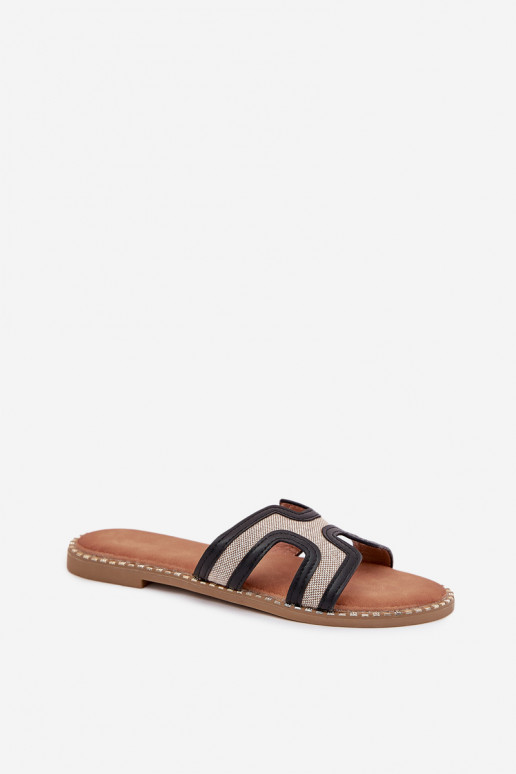 zapatillas de mujer con tacones anchos de color negro Vereya