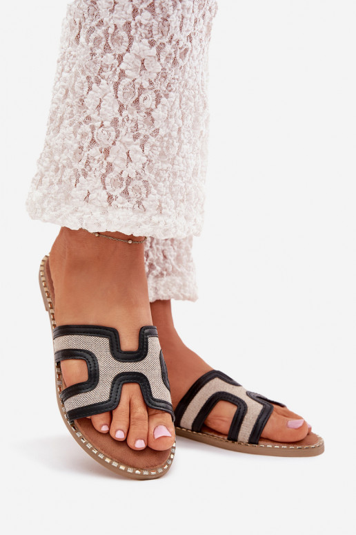 zapatillas de mujer con tacones anchos de color negro Vereya