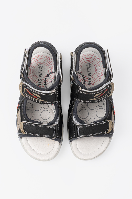 de color negro sandalias infantil