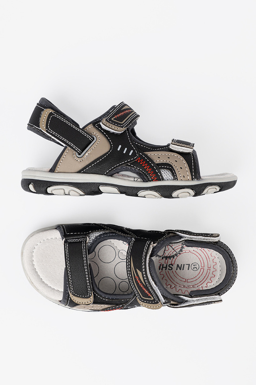 de color negro sandalias infantil