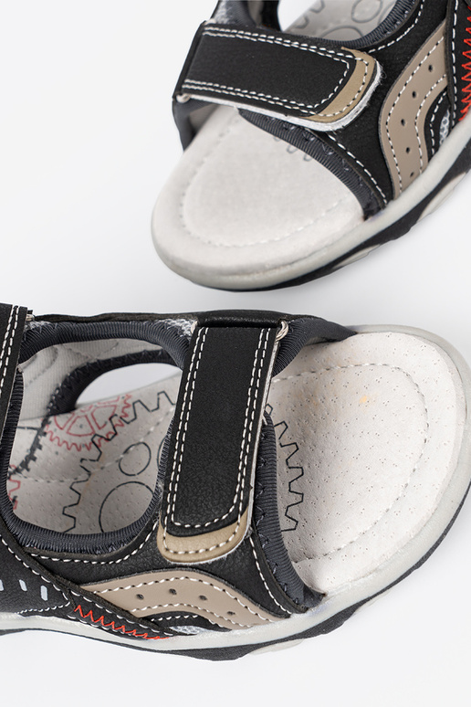 de color negro sandalias infantil