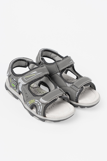 Niños sandalias velcro color gris
